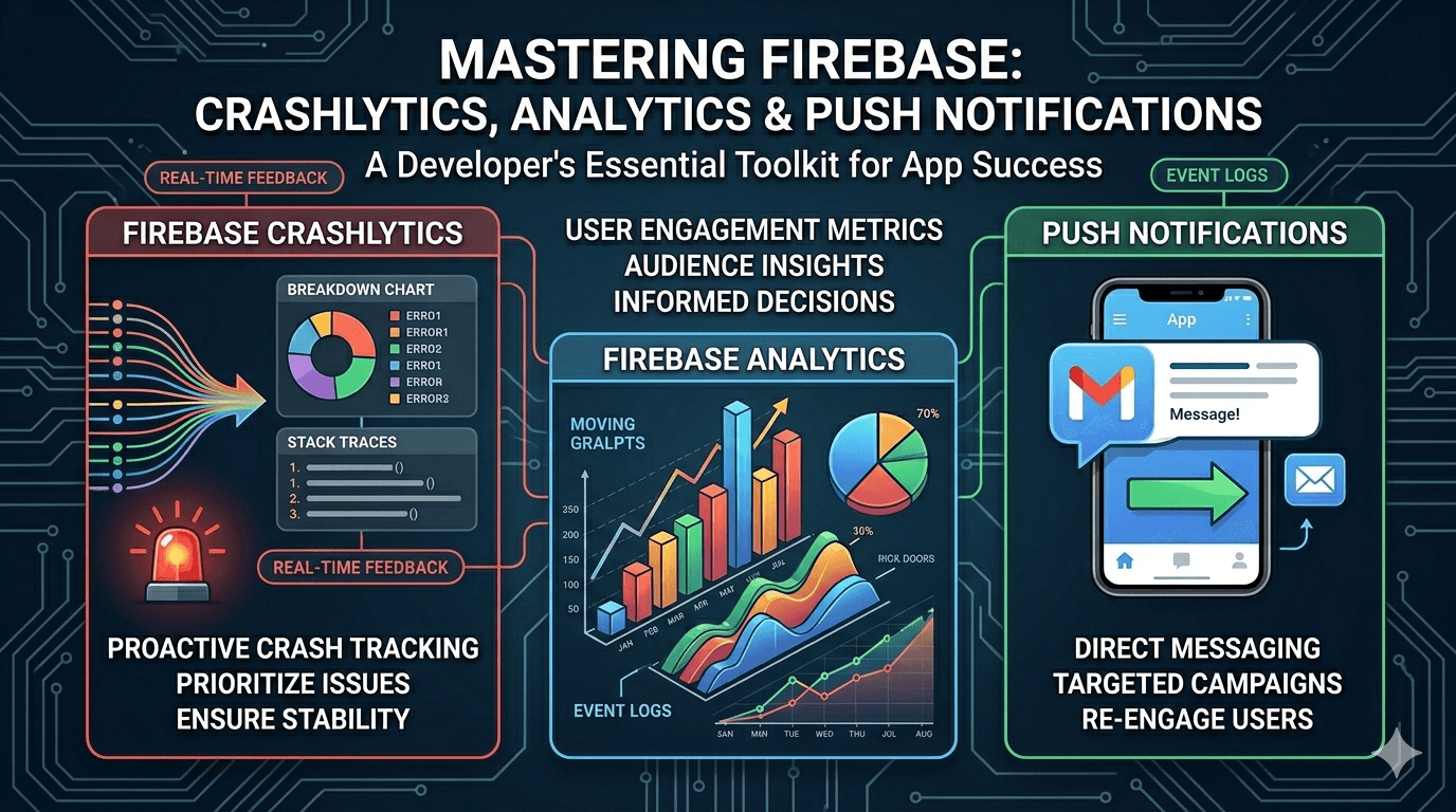 Firebase Push Notifications, Analytics & Crashlytics in Jetpack Compose